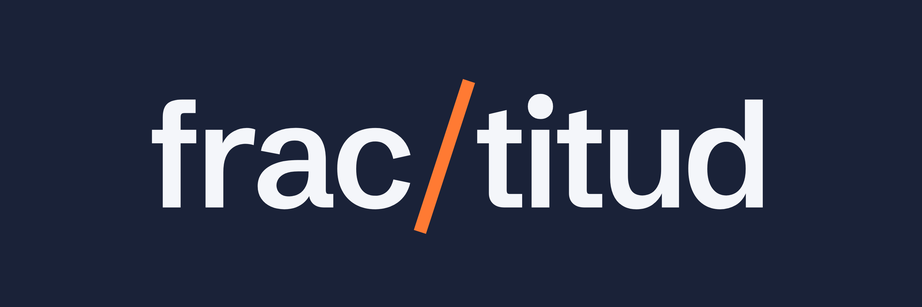 Logo horizontal de Fractitud, versión oscuro para fondos oscuros